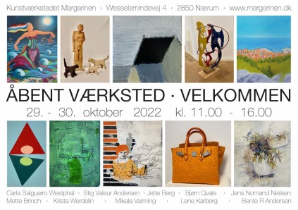 åbent værksted på kunstværkstedet margarinen 29.-30. oktober 2022