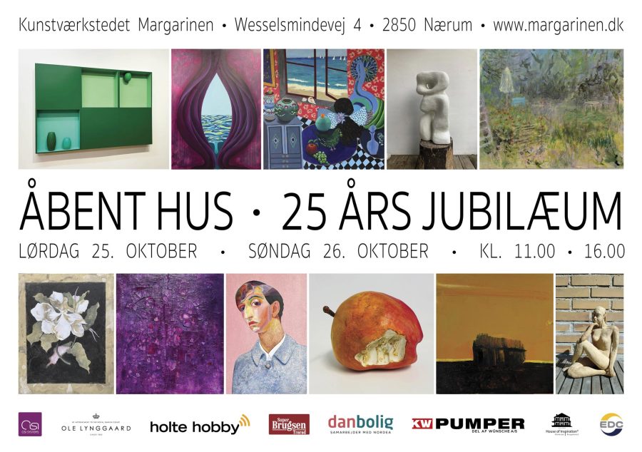 Kunstværkstedet Margarinen holder åbent hus 25.-26. oktober 2025